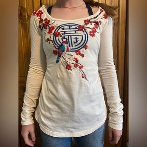 Johnny Was Cream Embroidered Tunic